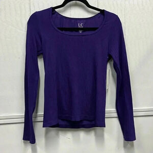 Women’s LC Couture Purple Long Sleeve Top Size M/L NWT